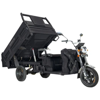 Грузовой электротрицикл Rutrike D5 1500 гидравлика (72V1500W) Чёрный матовый