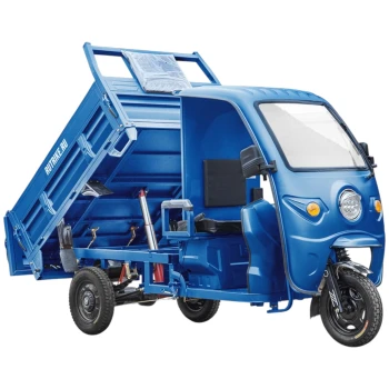 Грузовой электротрицикл Rutrike D5 КАБИНА гидравлика 1500 72V1500W Тёмно-синий матовый