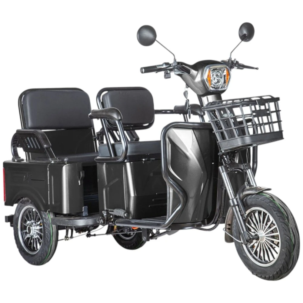 Электротрицикл Rutrike Gelbert Tuban 48V/60V 600Вт Чёрный