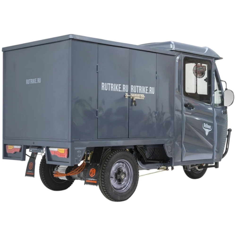 Грузовой электротрицикл Rutrike КАРГО Кабина Дуал NEXT обогрев 72V 2000W Тёмно-зелёный 1