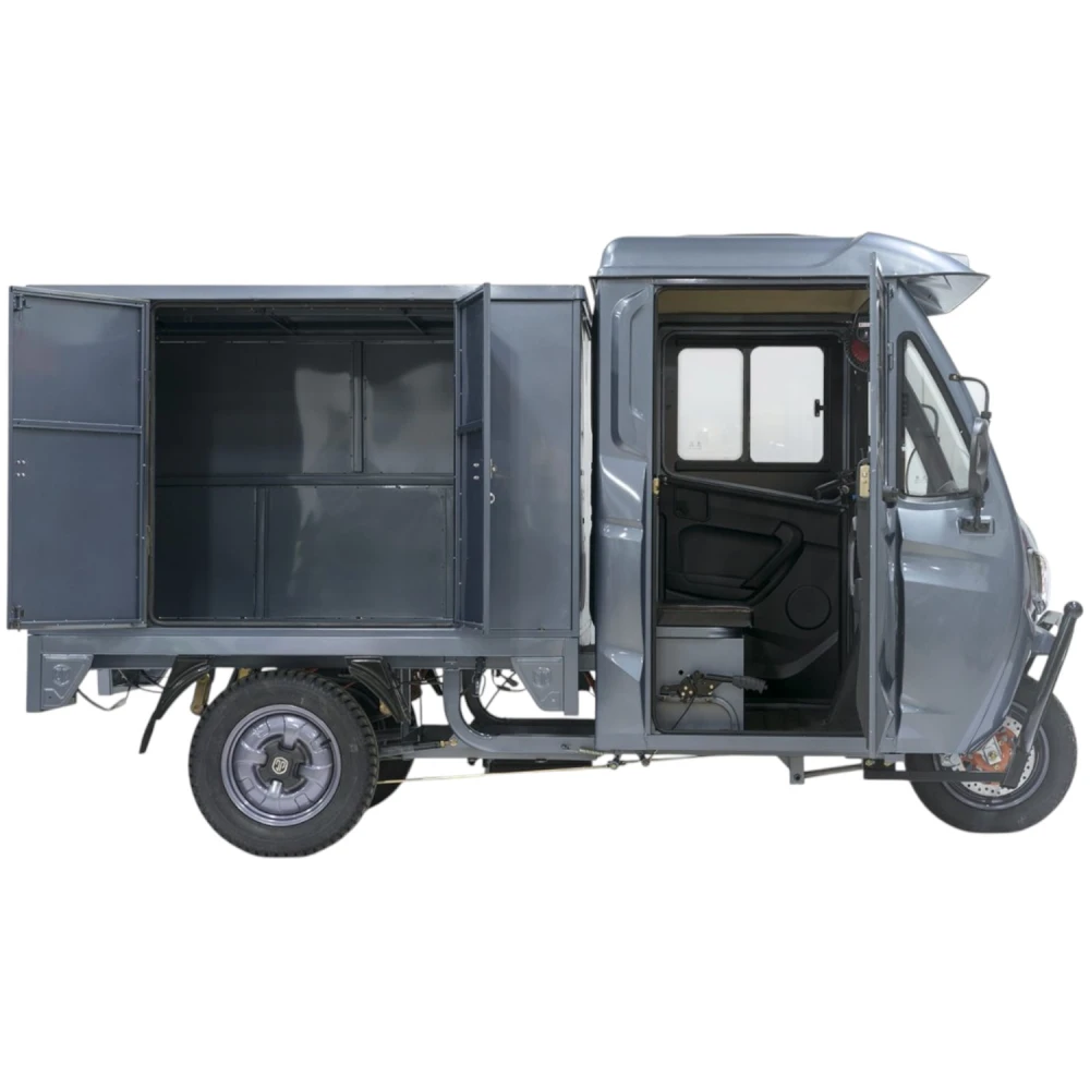 Грузовой электротрицикл Rutrike КАРГО Кабина Дуал NEXT обогрев 72V 2000W Тёмно-зелёный 3
