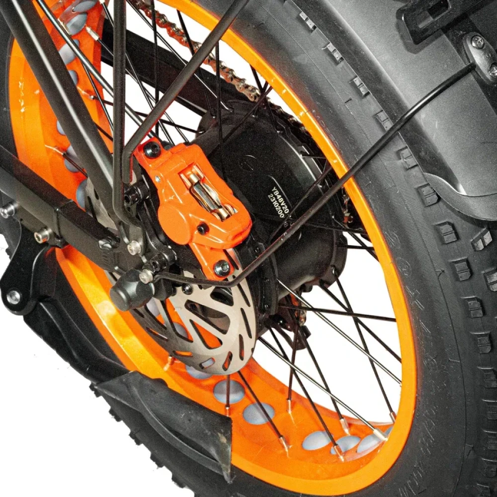 Электровелосипед Minako F10 Dual оранжевый гидравлика 12